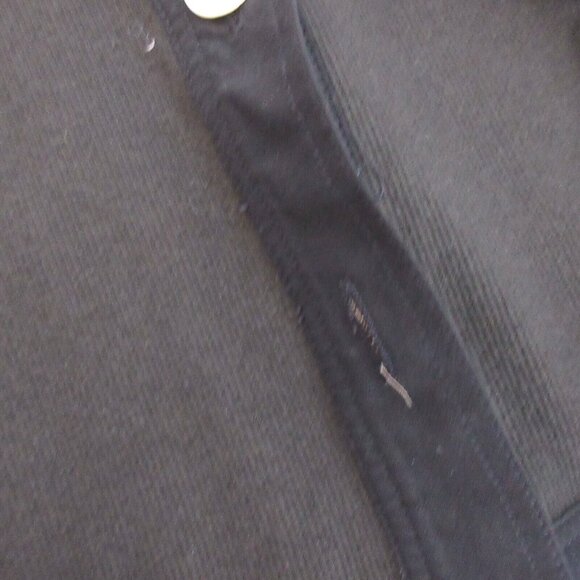 Carole Little Sweater Womens Sz 14 Ribbed Front Moto Jacket Cropped Button Black - Picture 4 of 10